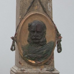 Detail des Kaiser-Wilhelm-Denkmals: Medaillon mit Kaiser Wilhelm I.